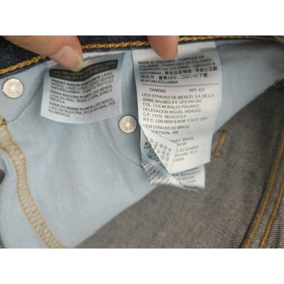 Levis 559 Jeans Mens Tag 38X36 Measures 40X37 Relaxed Straight Blue Dark Wash - Picture 5 of 13